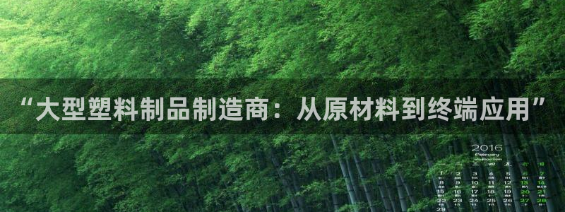 古天乐 太阳灯：“大型塑料制品制造商：从原材料到终端应用”